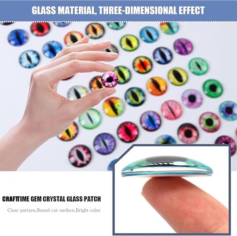 100 قطعة من عيون التنين الزجاجية كابوشون لصنع الدمى والمنحوتات والحرف اليدوية من زد زد باي (18 ملم) in Kuwait