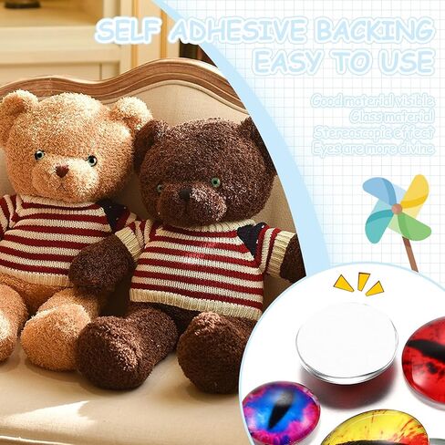 100 قطعة من عيون التنين الزجاجية كابوشون لصنع الدمى والمنحوتات والحرف اليدوية من زد زد باي (18 ملم) in Kuwait