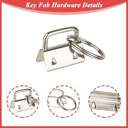 120 قطعة من ادوات مفتاح فوب 1 انش مع 1 مجموعة كماشة مفتاح فوب تتضمن 4 الوان من ادوات سلسلة المفاتيح لسوار المعصم وسلسلة المفاتيح وسلسلة المفاتيح in Kuwait