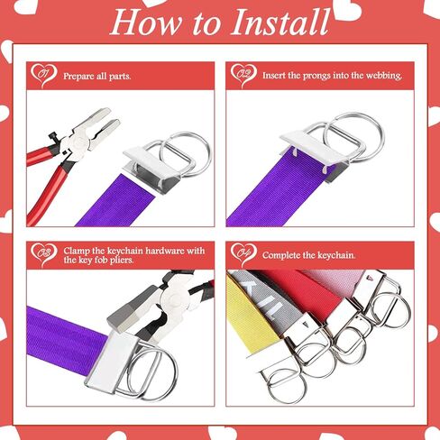 120 قطعة من ادوات مفتاح فوب 1 انش مع 1 مجموعة كماشة مفتاح فوب تتضمن 4 الوان من ادوات سلسلة المفاتيح لسوار المعصم وسلسلة المفاتيح وسلسلة المفاتيح in Kuwait