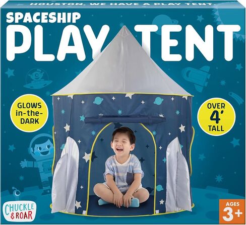 Chuckle & Roar - Spaceship Play Tent - Active Play for Toddlers - Preschool pop up Tunnel Companion - Ages 3 and up - Space Themed Tent in Saudi Arabia