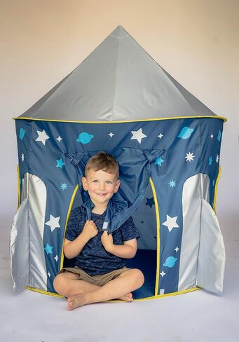 Chuckle & Roar - Spaceship Play Tent - Active Play for Toddlers - Preschool pop up Tunnel Companion - Ages 3 and up - Space Themed Tent in Saudi Arabia