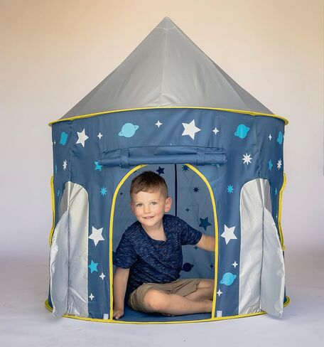 Chuckle & Roar - Spaceship Play Tent - Active Play for Toddlers - Preschool pop up Tunnel Companion - Ages 3 and up - Space Themed Tent in Saudi Arabia