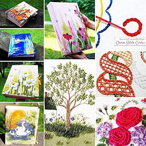 لوحات ألوان حورية البحر مطرزة من Joy Sunday، 36 قطعة سلسلة سوار الصداقة، خيط تنظيف بغرز متقاطعة ملون DMC-36 شلة سلكل in Kuwait