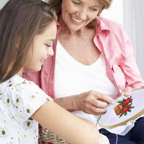 لوحات ألوان حورية البحر مطرزة من Joy Sunday، 36 قطعة سلسلة سوار الصداقة، خيط تنظيف بغرز متقاطعة ملون DMC-36 شلة سلكل in Kuwait