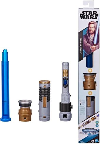 STAR WARS Lightsaber Forge OBI-Wan Kenobi Electronic Blue Lightsaber, Customizable Roleplay Toy, Toy for Kids Ages 4 and Up in Saudi Arabia