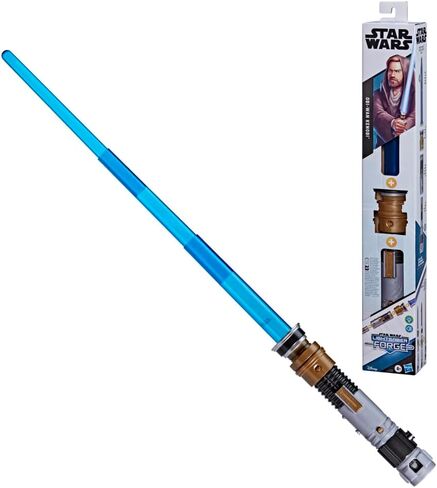 STAR WARS Lightsaber Forge OBI-Wan Kenobi Electronic Blue Lightsaber, Customizable Roleplay Toy, Toy for Kids Ages 4 and Up in Saudi Arabia