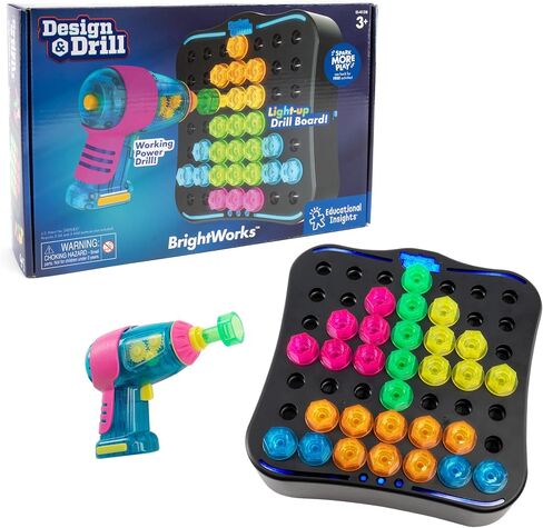 Educational Insights Design & Drill Brightworks, STEM Learning with Toy Drill, 53 Pieces, Ages 3+ in Saudi Arabia