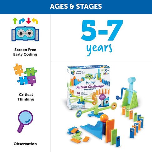 Learning Resources Botley The Coding Robot Action Challenge Accessory Set, 40 Pieces, Ages 5+, STEM Toys in Saudi Arabia