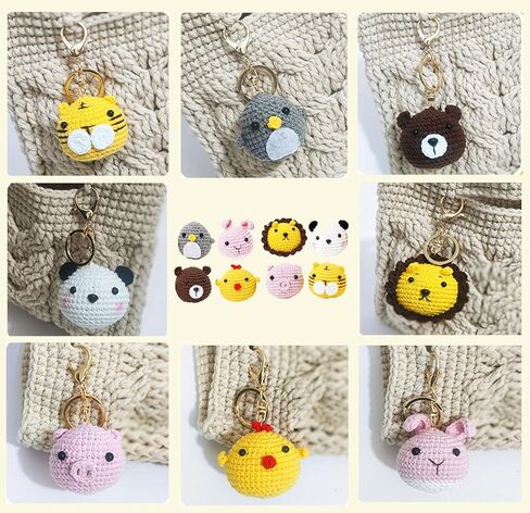 Jneoace Crochet Kit for Beginners, 8 Pcs Crochet Animal Kit for Adults and Children, Beginner Crochet Starter Kit with Step-by-Step Video Tutorials for Kids Boys Girls Birthdays Gift in Kuwait