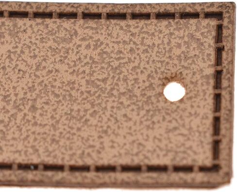 BetterUS 20pcs PU Leather Garment Labels Blank 2 Holes Apparel Accessories DIY Crafts (Brown) in Kuwait