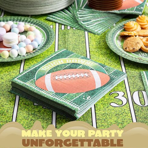 JOYIN 144 قطعة من مناديل كرة القدم عدد Touchdown Football Game Day مناديل ورقية لمستلزمات حفلات كرة القدم (6.5X6.5 بوصة) in Saudi Arabia