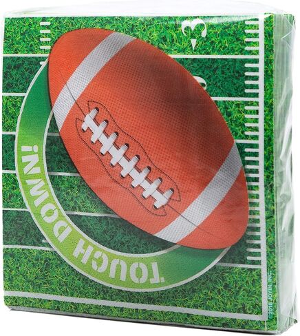 JOYIN 144 قطعة من مناديل كرة القدم عدد Touchdown Football Game Day مناديل ورقية لمستلزمات حفلات كرة القدم (6.5X6.5 بوصة) in Saudi Arabia