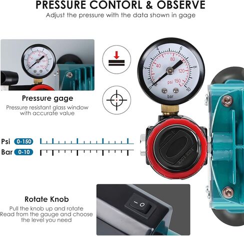 Professional Airbrushing Paint System with Air-Compressor and 1 Airbrush Kit for Tattoo Makeup Shoes Cake Decoration in Kuwait