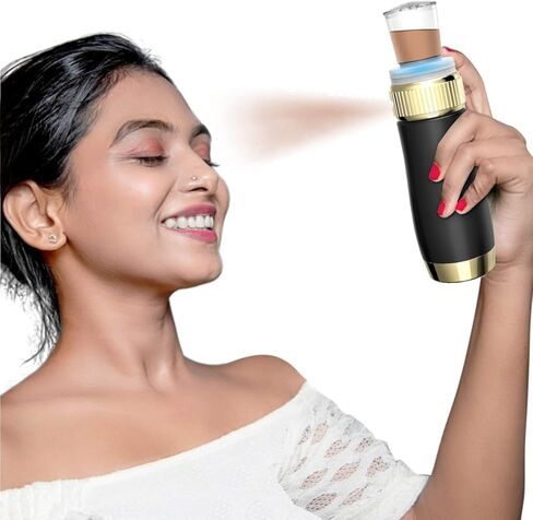 بيلكاس مجموعة ادوات المكياج الاساسية بدون اسلاك مع فرشاة هوائية احترافية لكريم الاساس مع ضاغط بخاخ محمول باليد للوجه في المنزل والمنتجعات الصحية in Kuwait