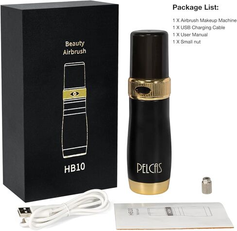 بيلكاس مجموعة ادوات المكياج الاساسية بدون اسلاك مع فرشاة هوائية احترافية لكريم الاساس مع ضاغط بخاخ محمول باليد للوجه في المنزل والمنتجعات الصحية in Kuwait