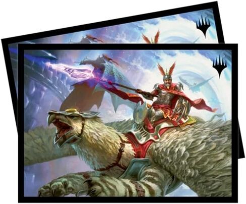 Ultra PRO - March of The Machine 100ct Deck Protector Sleeves ft. Archangel Elspeth for Magic: جمع وحماية وتخزين بطاقات التداول وبطاقات الألعاب القابلة للتحصيل، ومنع تلف البطاقة in Kuwait