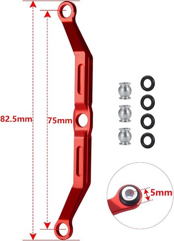 RCLIONS Aluminum Steering Link for 1/18th TRX4M RC Crawler Car Upgrades (Black) in Saudi Arabia