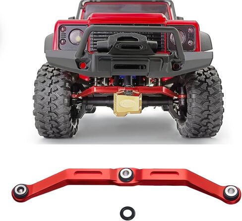 RCLIONS Aluminum Steering Link for 1/18th TRX4M RC Crawler Car Upgrades (Black) in Saudi Arabia