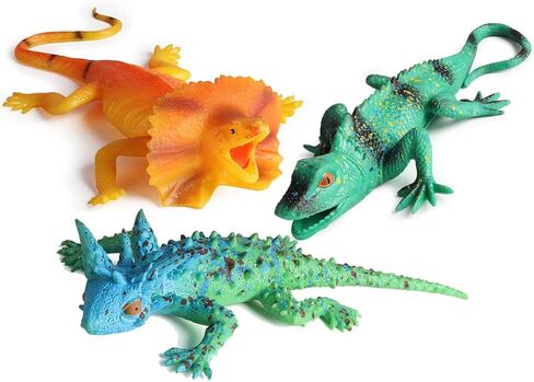 RCOMG Rubber Ocean Animal Toys, 3PCS TPR Stretchy Sea Creature Figures, Realistic Soft Squishy Animals Toys for Kids, Perfect for Bath Toys in Kuwait