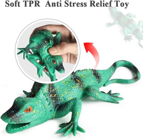 RCOMG Rubber Ocean Animal Toys, 3PCS TPR Stretchy Sea Creature Figures, Realistic Soft Squishy Animals Toys for Kids, Perfect for Bath Toys in Kuwait
