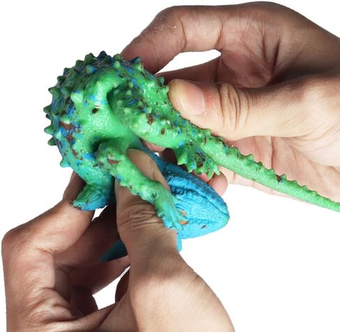 RCOMG Rubber Ocean Animal Toys, 3PCS TPR Stretchy Sea Creature Figures, Realistic Soft Squishy Animals Toys for Kids, Perfect for Bath Toys in Kuwait