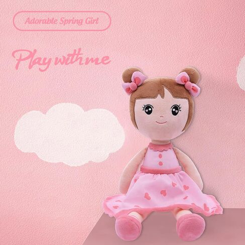 Conzy Stuffed Baby Doll Gifts for Girl 44CM Super Soft Buddy Cuddly Baby Girl Plush Toy Gifts wtih Gift Bag 17.3 Inches in Standing (Pink) in Kuwait