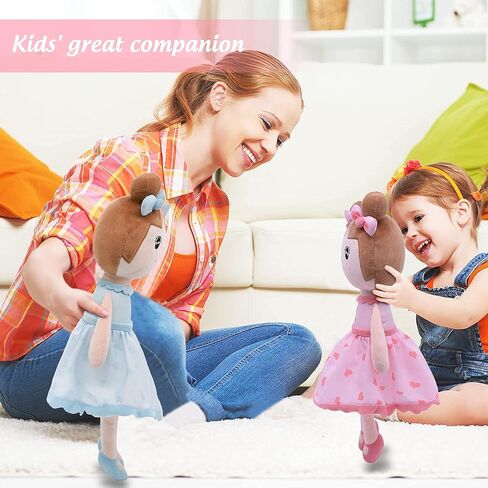 Conzy Stuffed Baby Doll Gifts for Girl 44CM Super Soft Buddy Cuddly Baby Girl Plush Toy Gifts wtih Gift Bag 17.3 Inches in Standing (Pink) in Kuwait