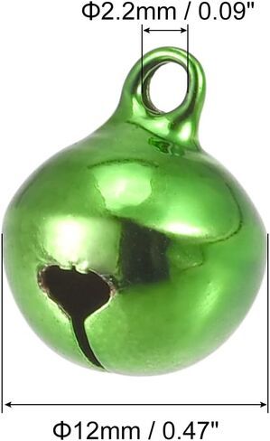 uxcell Jingle Bells, 1/2inch 24pcs Small Craft Bells for DIY Holiday Decoration, Musical Party, Home, Festival, Wedding, Green in Kuwait
