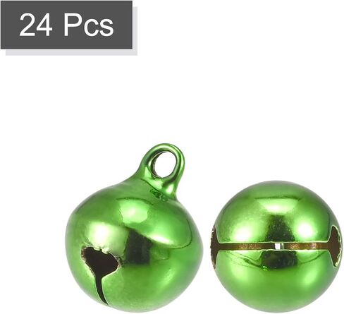 uxcell Jingle Bells, 1/2inch 24pcs Small Craft Bells for DIY Holiday Decoration, Musical Party, Home, Festival, Wedding, Green in Kuwait