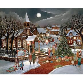 Bits and Pieces - 500 Piece Jigsaw Puzzle for Adults - Spirit of Christmas - 500 pc Winter, Holiday Jigsaw by Artist H. Hargrove in Saudi Arabia