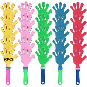 جويبي 80 قطعة من مشابك يدوية 7.5 انش من البلاستيك لصانعة الضوضاء للتشجيع، لوازم العاب الحفلات، صانعة الضوضاء، للاجتماعات الرياضية والشركات والمهرجانات والحفلات الموسيقية واعياد الميلاد in Kuwait