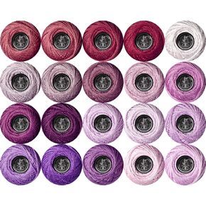 Soft 20 Colors Classic Crochet Thread 20 Pack Dark Violet Gradient in Kuwait