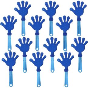 12 Pcs 11 Inch Hand Clappers Royal Blue Large Clappers Noisemakers Noise Makers Party Favors Jumbo Plastic Party Clapper Sporting Events Cheers Ball Dance Basketball Football Noisemakers
