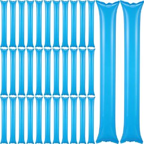 Thunder Sticks Team Spirit Boom Sticks Cheering Noise Makers Plastic Cheerleading Spirit Stick Bam Inflatable Noisemakers Cheer Noisemakers Stick for Football Game Party Sport Events (Blue, 100)