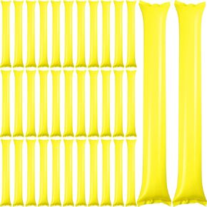Thunder Sticks Team Spirit Boom Sticks Cheering Noise Makers Plastic Cheerleading Spirit Stick Bam Inflatable Noisemakers Cheer Noisemakers Stick for Football Game Party Sport Events (Blue, 100)