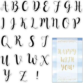 26 Alphabet Letters Clear Stamps for Card Making Decoration and Scrapbooking Supplies, Words Letter Transparent Rubber Seal Stamps for Paper Card Photo Album Crafting Supplies