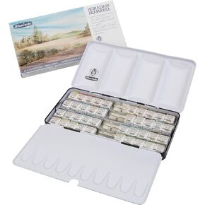 Schmincke - HORADAM® AQUARELL، مجموعة التحبيب الفائق الجليدي، 5 × 1/2 مقالي، 74 603 097، صندوق معدني، ألوان التحبيب القوية جدًا، أرقى الألوان المائية فائقة التحبيب in Kuwait