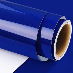 GIRAFVINYL 001 الفينيل الأزرق الملكي ذاتية اللصق الفينيل لفة الفينيل الدائمة 12 "× 8ft مقاوم للماء ماتي الفينيل لآلة القطع، منزل DIY، ديكور السيارة، إنشاء علامات، تسميات، بهلوان (أزرق غير لامع)