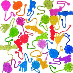 42 Pcs Christmas Sticky Hands Toys for Kids Boys Girls, Christmas Styles Stretchy Toys for Christmas Stocking Stuffers, Christmas Party Favors Gifts for Kids