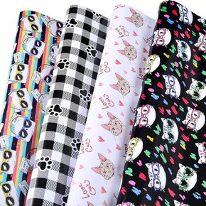 Sikiweiter Cat Wrapping Paper - 12 Sheets Cat Wrapping Paper for Birthday Christmas Holiday, 19.7 x 27.6 Inches Per Sheet