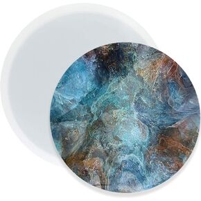 Funshowcase Small Round Coaster Pendant Resin Epoxy Silicone Mold 1inch