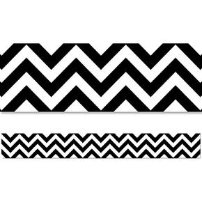 Creative Teaching Press Black Chevron Border (0176), Black/White, 3 Inches x 35 Feet in Kuwait