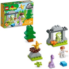 LEGO DUPLO Jurassic World Dinosaur Nursery Toys 10938 - Featuring Baby Triceratops Figure, Dino Learning Toy for Toddlers, Large Bricks Set, Great Animal Playset Gift for Girls & Boys Age 2 Plus in Kuwait