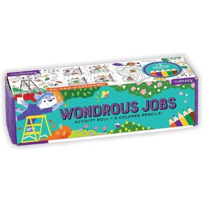 Mudpuppy Outer Space Activity Roll, Features coloring, mazes, spot The difference, and more!, 5 colored pencils included, The perfect travel activity for kids ages 4-10 in Saudi Arabia