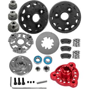 RCarmumb RC 83T ترقيات جزء لـ 1/10 Slash 2WD VXL، Rustler/Stampede/Bandit 2WD VXL XL-5,48P 83T Spur Gear w/ 21T 23T 25T وقابض النعال ومجموعة إعادة بناء النعال ولوحة الضغط، أحمر in Kuwait