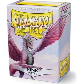 Arcane Tinman AT-11012 Dragon Shield Sleeves Matte Card Game, Pink Medium