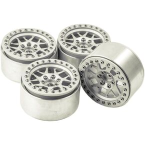 MOHERO 2.2 inches RC Beadlock Wheels/Rims for 1/10 Scale Rc Crawler Car Wraith 90018 Pack of 4 (Black) in Kuwait