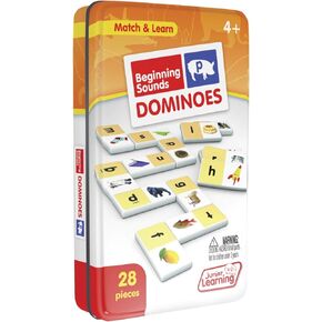 Junior Learning Beginning Sound Dominoes Educational Action Games, Multi (JL492) for 48 months to 96 months