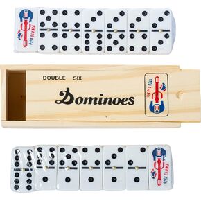 Artisan Owl Puerto Rico Double Six Dominoes Set with Puerto Rico design on Dominoes (Flag)